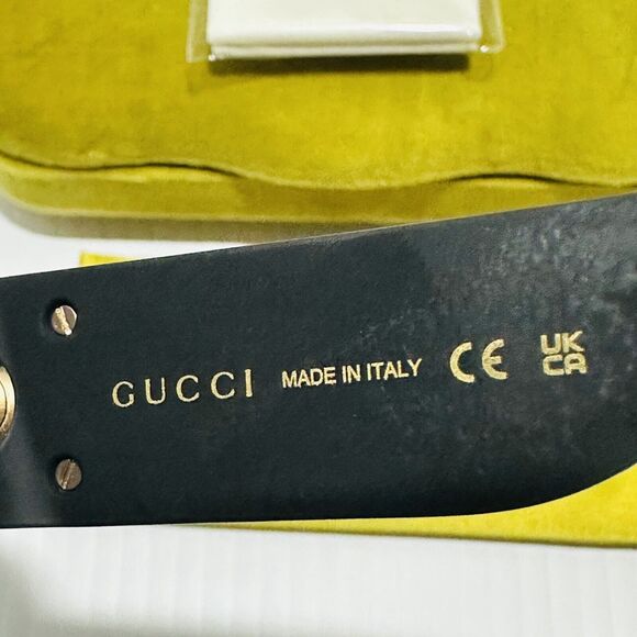 Gucci GG0101S 001 53mm Round Sunglasses Matte Black Gradient Lens NWT $465 - Picture 9 of 15